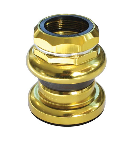 Classic Steel Headset Threaded Headset - 1 inch - gold