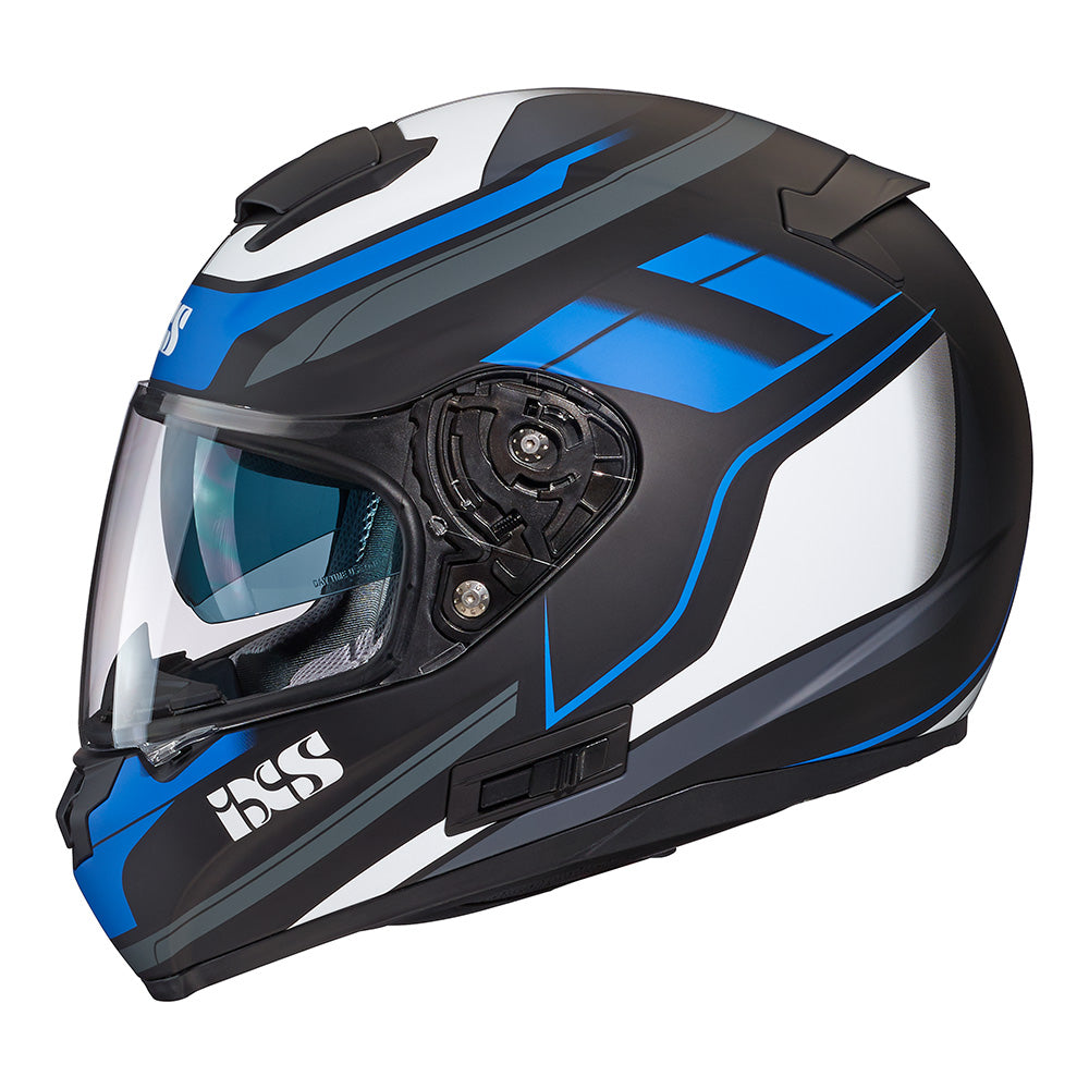 215 2.0 Motorradhelm matte black blue white
