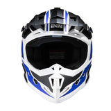 361 2.1 Motorradhelm matte black blue white