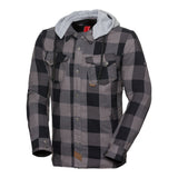 Jacke Classic Moto-Flanell - schwarz-anthrazit