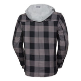 Jacke Classic Moto-Flanell - schwarz-anthrazit