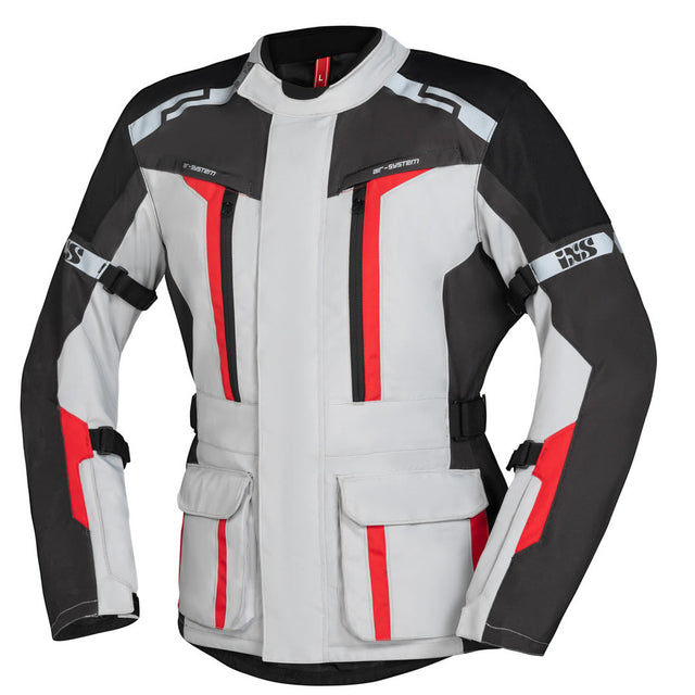 Tour Jacke Evans-ST 2.0 hellgrau-grau-rot