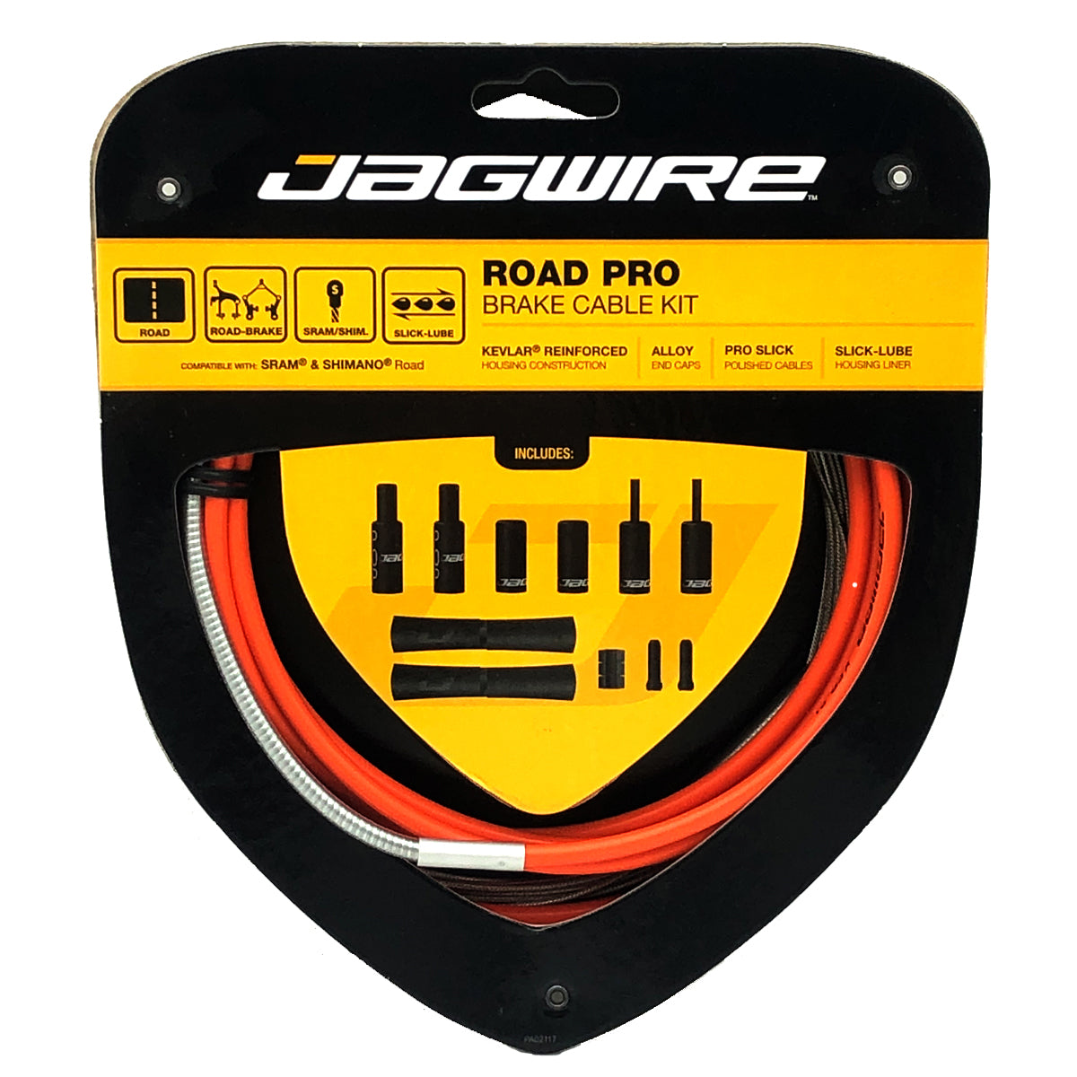 Brake Cable Set Road Pro Brake - Orange