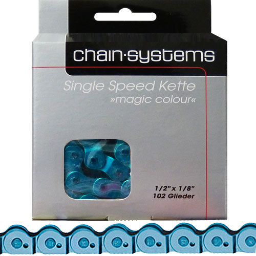 Chaîne BMX - Point Magic Colour MK918 - Halflink 1/8 pouce - Bleu