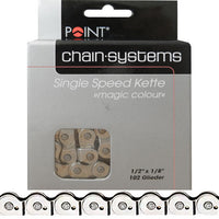 Chain BMX - Point Magic Colour MK918 - Halflink 1/8 inch - Silver 