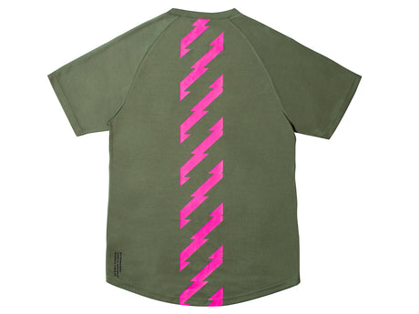 Maillot VTT manches courtes - Vert/Rose