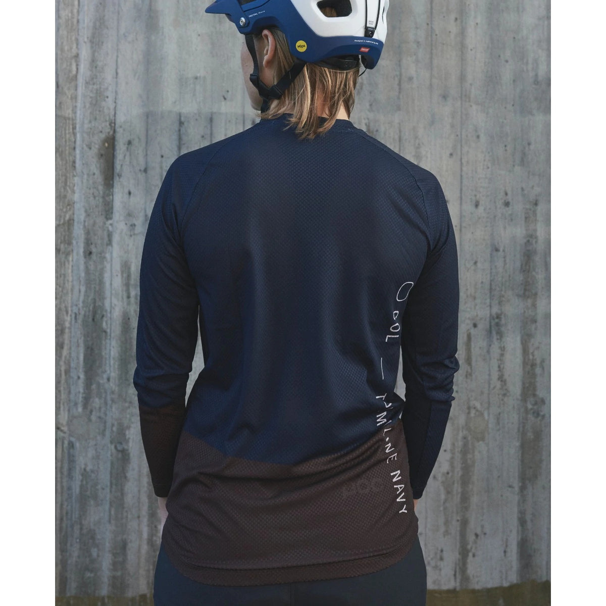 Women's MTB Pure LS Jersey - Turmaline Navy/Axinite Brown