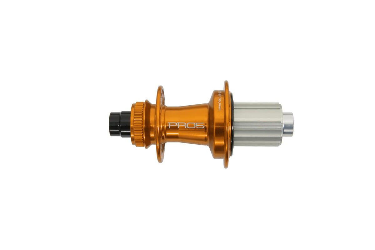 Pro 5 Hinterradnabe 32 Loch - Centerlock - orange - Shimano Aluminium Freilauf