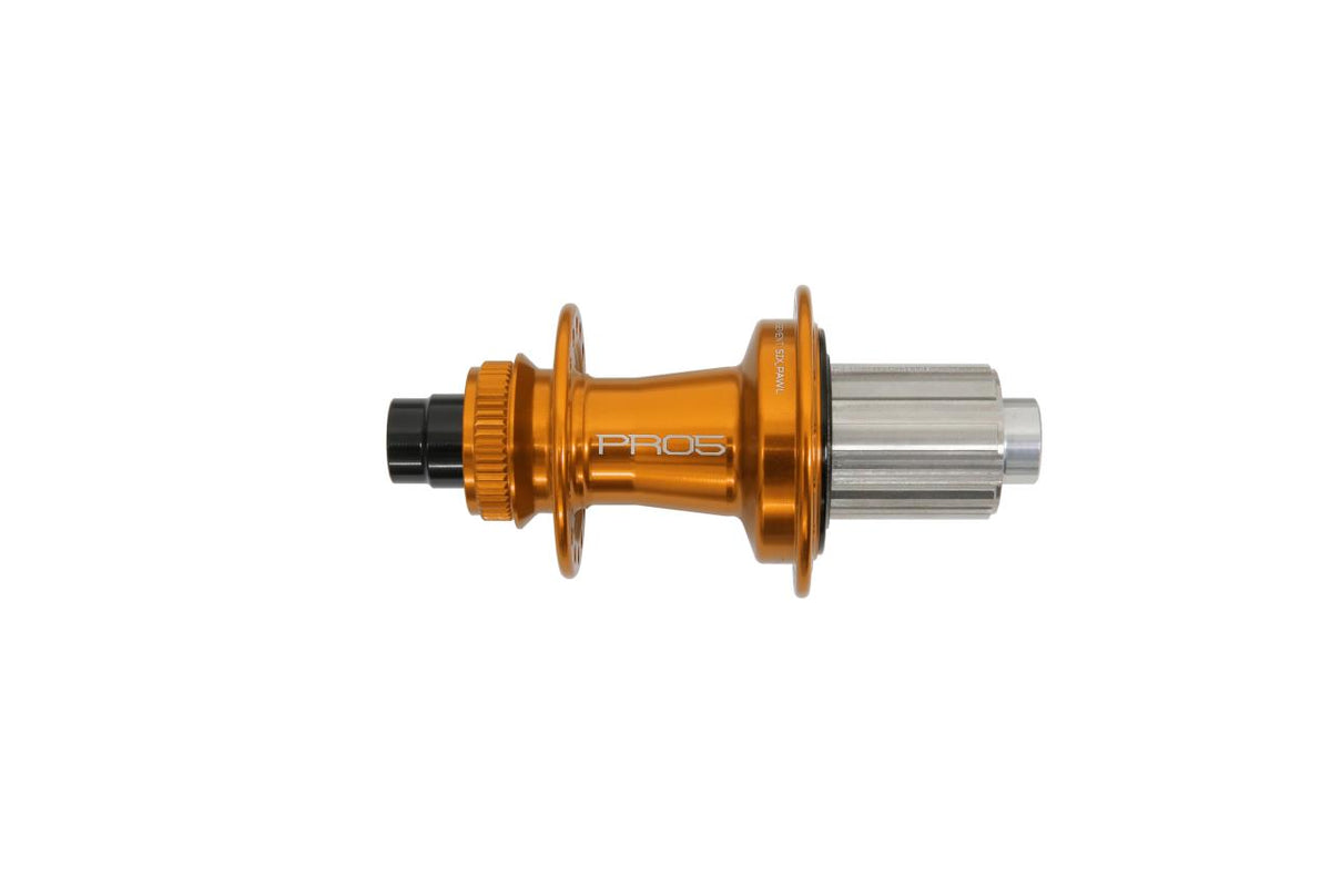 Pro 5 Hinterradnabe 32 Loch - Centerlock - orange - Shimano Stahl Freilauf