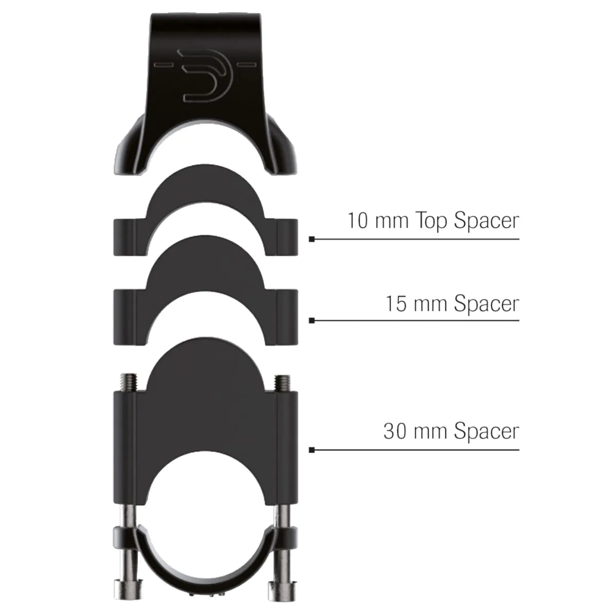 Spacer für Parabolica Zeitfahraufsatz - schwarz