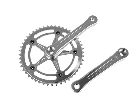 Super Pista zestaw korby 165 mm - silver