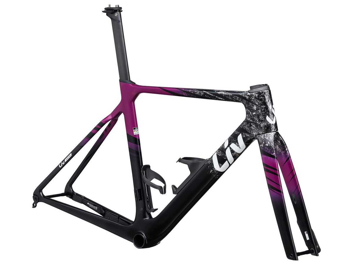EnviLiv Advanced SL Rahmenset - Aubergine / Raw Carbon Liv